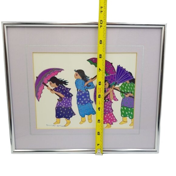 Virginia A. Stroud Framed Matted 1987 "What Happened To The Sun?" Vintage Signed - Picture 5 of 10